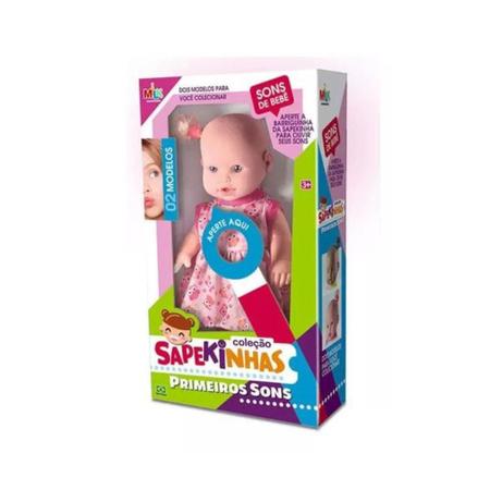 Imagem de Boneca Sapekinha Primeiros Sons com 33 cm Milk Brinquedos