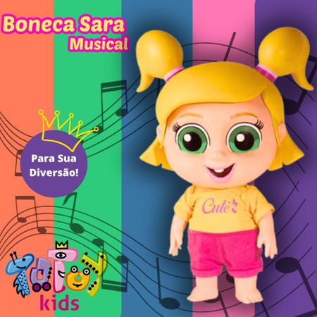 Imagem de Boneca Sara Falante Musical Infantil Com Som 24cm Totoykids Original Rosita Brinquedos