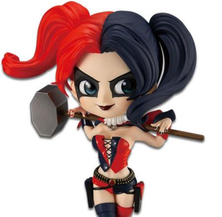 Boneca Arlequina 14cm - Harley Quinn Dc - Colecionável