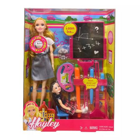 Boneca Estilo Barbie Grávida Articulada + 3 bebês!