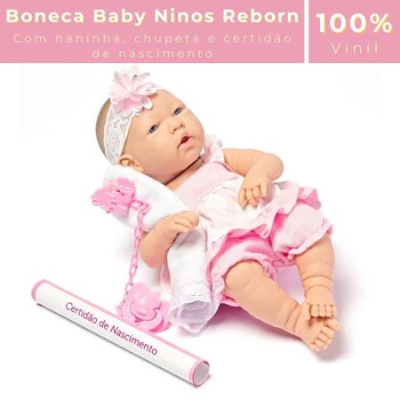 Boneca Tipo Bebe Reborn Ninos Recem Nascida - Ver Vídeo - Cotiplás - Bonecas  - Magazine Luiza