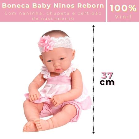 Boneca Tipo Bebe Reborn Ninos Recem Nascida - Ver Vídeo - Cotiplás - Bonecas  - Magazine Luiza