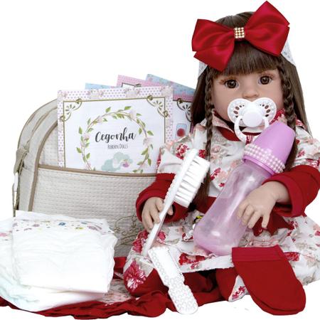 Imagem de Boneca Tipo Reborn Baby Menina 52cm