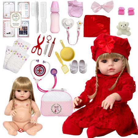 Bebe Boneca Reborn Silicone Realista Princesa Com 24 Itens - Cegonha Reborn  Dolls - Bonecas - Magazine Luiza