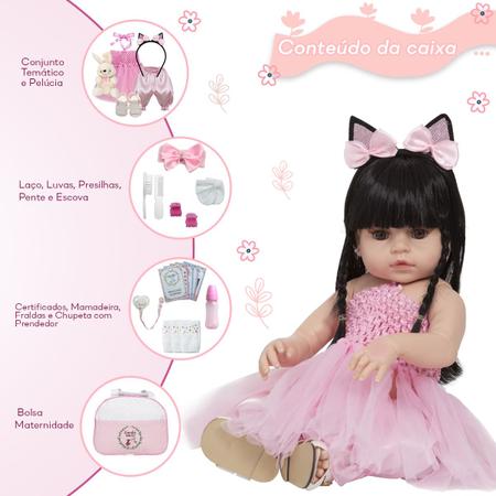 Boneca Kawaii Tipo Reborn Com Bolsa Maternidade + 23 Itens - Cegonha Reborn  Dolls - Bonecas - Magazine Luiza