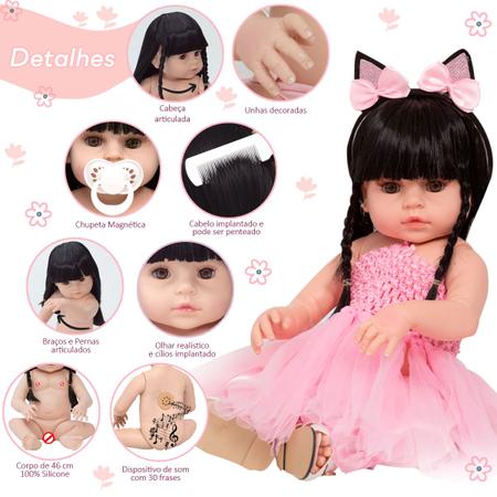 Boneca Kawaii Tipo Reborn Com Bolsa Maternidade + 23 Itens - Cegonha Reborn  Dolls - Bonecas - Magazine Luiza