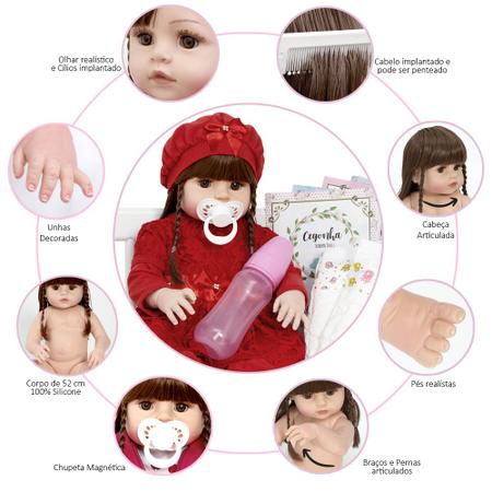 Boneca Tipo Reborn Realista Princesa Corpo Inteiro Silicone - Cegonha Reborn  Dolls - Bonecas - Magazine Luiza