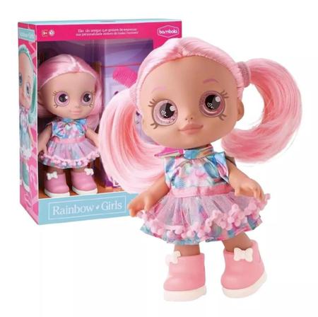 Boneca Rainbow Girls - Cabelo Colorido Verde Mint De Vinil