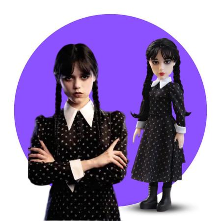 Boneca Wandinha Addams Original Netflix Acompanha Mãozinha 46 cm de altura  Presente Crianças Natal - Baby Brink - Bonecas - Magazine Luiza