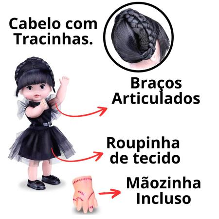 Boneca Infantil Menina Vavazinha com Roupinha do Baile e Mãozinha Wandinha-Angel  Toys - Bonecas - Magazine Luiza