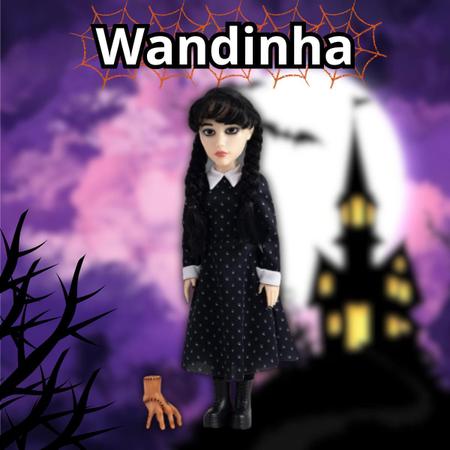 Boneca Wandinha Addams Original Netflix Acompanha Mãozinha 46 cm de altura  Presente Crianças Natal - Baby Brink - Bonecas - Magazine Luiza