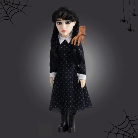 Boneca Wandinha Addams Original Netflix Acompanha Mãozinha 46 cm de altura  Presente Crianças Natal - Baby Brink - Bonecas - Magazine Luiza