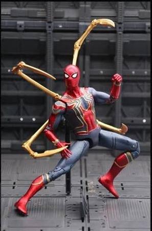 Boneco Action Figure Homem Aranha De Ferro Spiderman 16 Cm