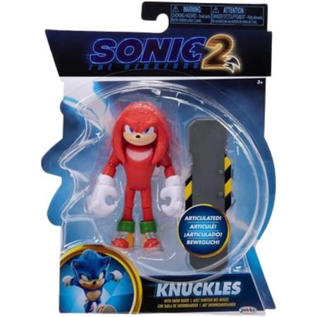 Sonic 2 Filme - Boneco Articulado - Knuckles - Candide - MP Brinquedos