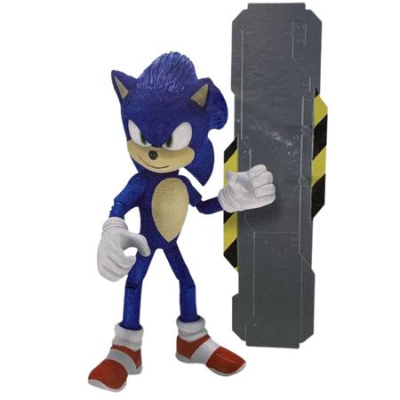 Boneco Sonic 26cm Filme 2022 Articulado Coleção