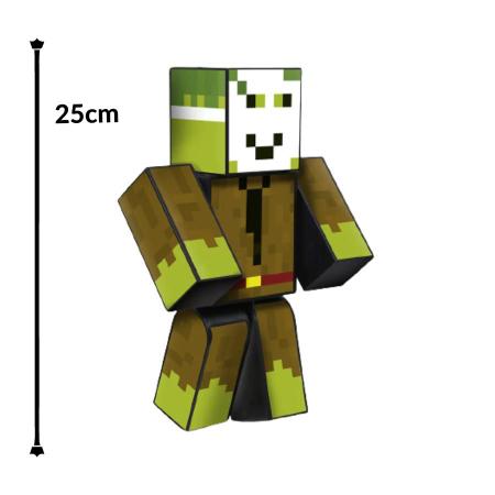 Boneco Stick Turma do Problems - Pequeno - 25cm - Minecraft - Algazarra