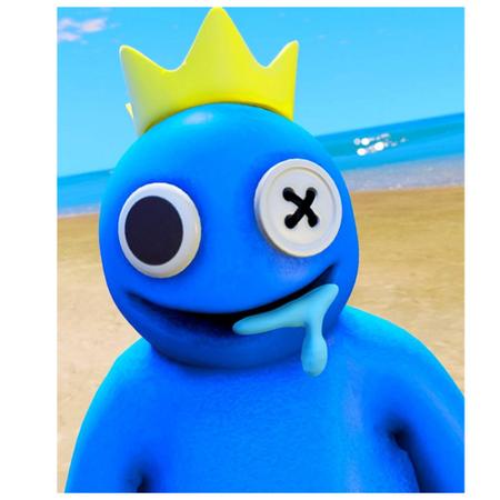 Boneco Blue Babão Rainbow Friends Jogo Roblox Azul Pelúcia