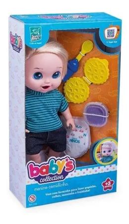 Imagem de Boneco Baby Come Comidinho E Faz Cocô Caquinha Menino