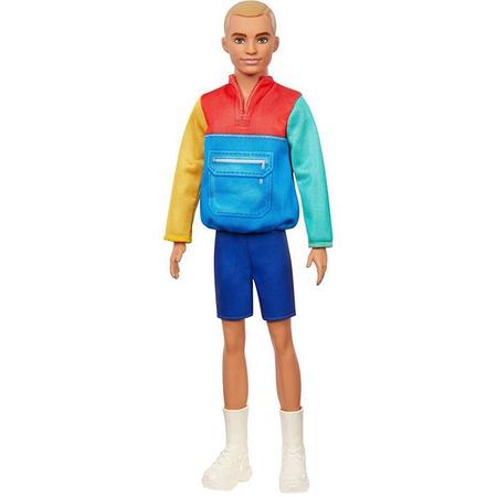 Imagem de Boneco Barbie Ken Fashionista Cabelo Loiro Esculpido Usando Blusa Estilo jaqueta Modelo 163 Mattel