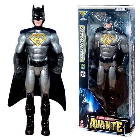 Imagem de Boneco Bat Dark Man Articulado 34cm Super-Herói de Brinquedo Infantil com Capa