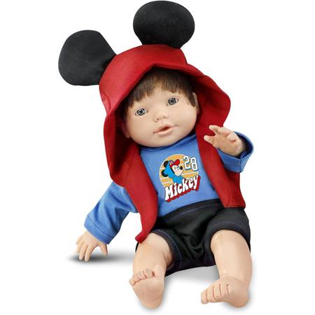 Imagem de Boneco Bebe Mania Mickey Mouse Disney - Roma Brinquedos 5156 - Menino