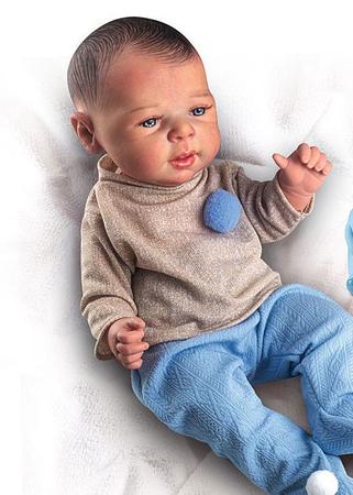 Boneco Bebê Reborn Menino 100% Silicone 55cm - Renan - Full