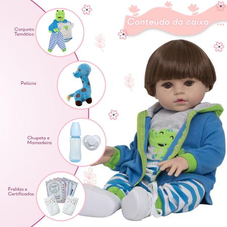 Boneco Bebê Reborn Menino 100% Silicone Principe Acessórios - Cegonha Reborn  Dolls - Bonecas - Magazine Luiza