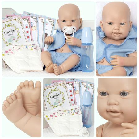 Boneco Reborn Menino Corpo de Silicone - Reborn Bebe