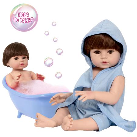 Boneca Bebe Reborn Yasmin Balone Vermelho Cegonha Reborn Dolls Mais 24  Acessórios 48cm - Chic Outlet - Economize com estilo!