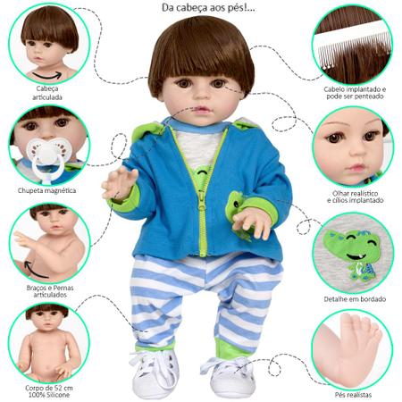 Bebe Reborn Pode Dar Banho Boneca Bolsa itens - Cegonha Reborn Dolls -  Bonecas - Magazine Luiza