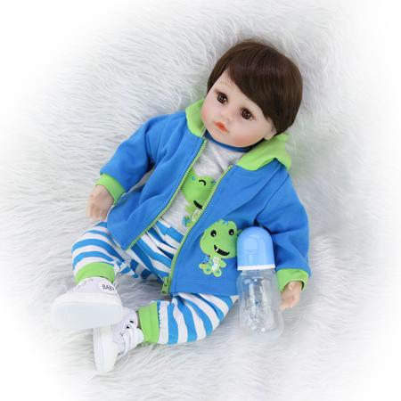 Boneco Bebê Reborn Realista Menino Guilherme Jacaré UniDoll :  : Brinquedos e Jogos