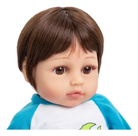 Boneco Bebê Reborn Tubarão Realista Brastoy Silicone Conjunto de Roupa  Chupeta Mamadeira e Pelúcia - Bonecas - Magazine Luiza