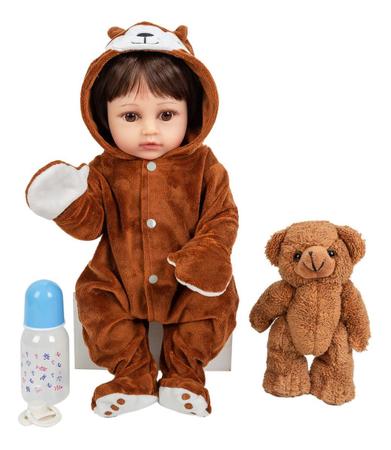 Bebê Reborn Sapinho Boneco Realista Brastoy Silicone Completa Chupeta  Mamadeira Roupa e Pelúcia - Bonecas - Magazine Luiza