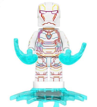 Imagem de Boneco Bloco De Montar Iron Man Branco Mk50 Homem De Ferro