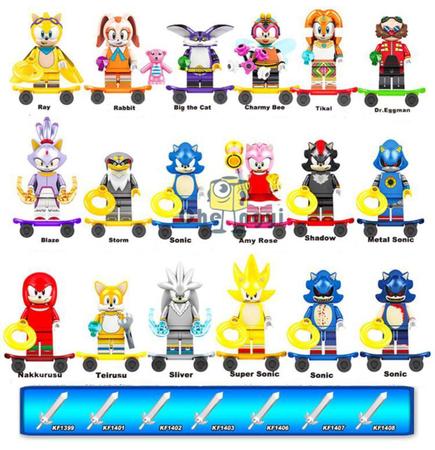 Imagem de Boneco Blocos De Montar Coleção Completa Sonic E Amigos
