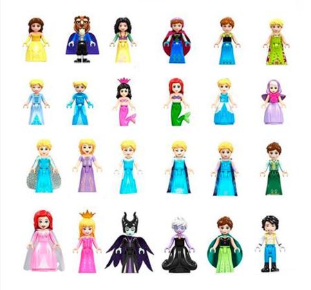 Imagem de Boneco Blocos De Montar Coleção Princesas - Elsa Com Capa