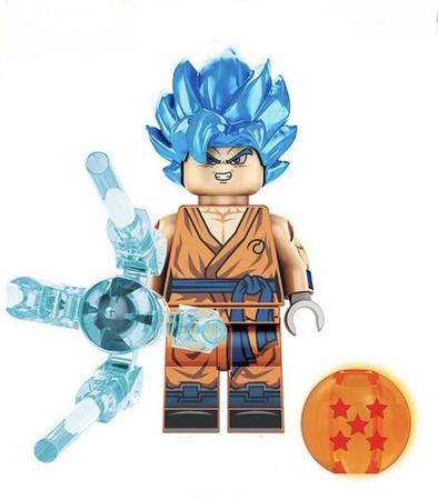 Boneco Bloco Montar Goku Ultra Instinto Dragão Ball - Stocktoys
