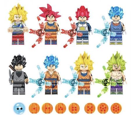 Boneco Bloco Montar Goku Ultra Instinto Dragão Ball - Stocktoys