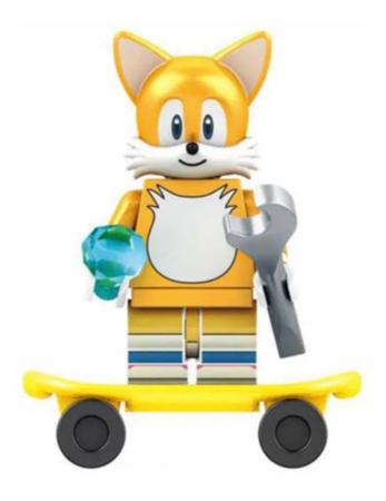 Tails Sonic Filme Game Coleção Blocos Montar