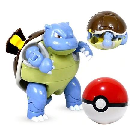 Boneco Brinquedo Articulado Blastoise Pokémon Pokébola PokeBall em