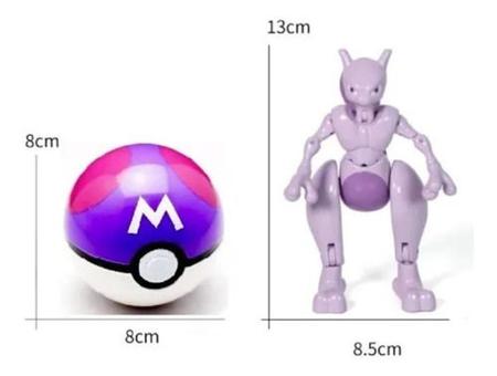 Brinquedo Pokemon Mewtwo Na Pokebola Boneco Articulado em Promoção