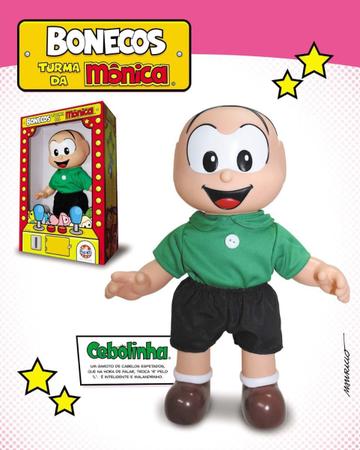 Imagem de Boneco Cebolinha Articulado Turma Da Monica Clássicos Original 