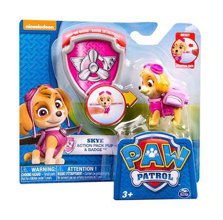 Zuma Com Distintivo Action Pack Pup & Badge Patrulha Canina Paw