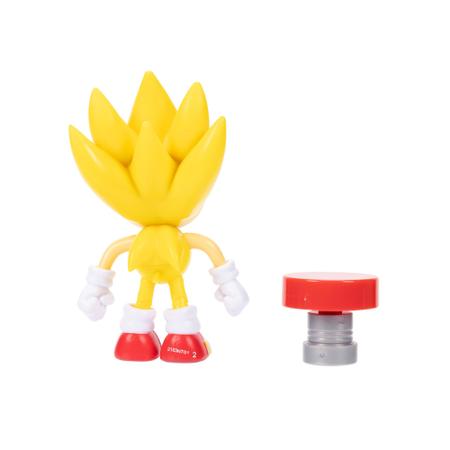 Imagem de Boneco de ação Sonic The Hedgehog Super Sonic de 10 cm com mola vermelha