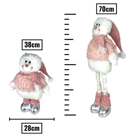 Imagem de Boneco De Neve Esticável Luxo Enfeite Decoração Natal 70cm