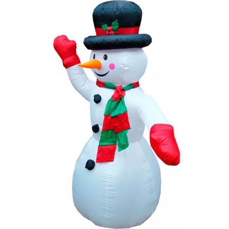 Imagem de Boneco de Neve Inflavel Natalino 1.80cm Natal Enfeite Decoraçao Casa Loja Fim de Ano Comemoraçao