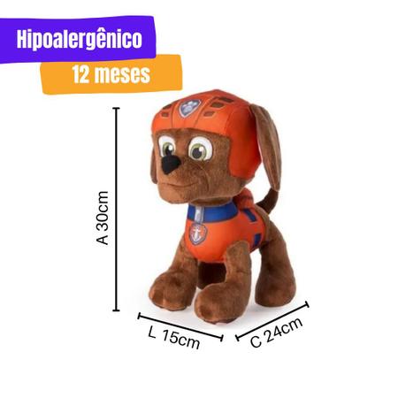 Imagem de Boneco de Pelúcia Patrulha Canina Zuma - 30cm