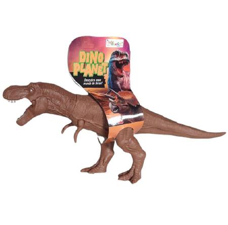 Dinossauro De Brinquedos T Rex Dino Planet 50 Cm Sem Som- Miketa