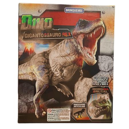 Dinossauro Gigantossauro Rex 35cm Dino Articulado Brinquemix - Bonecos -  Magazine Luiza