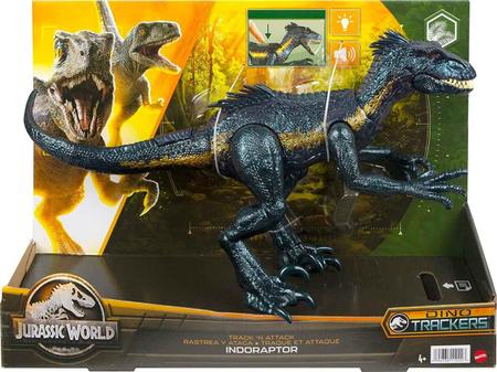 Boneco Dinossauro Indoraptor Com Luz e Som Articulado Mattel